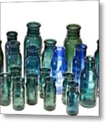 Bromo Seltzer Vintage Glass Bottles Collection Metal Print