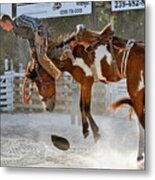 Bronc Riding Metal Print