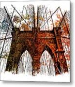 Brooklyn Bridge Art 1 Metal Print