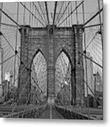 Brooklyn Bridge Tower Metal Print