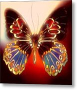Browny Butterfly Metal Print