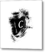 Brushstroke C -monogram Art By Linda Woods Metal Print