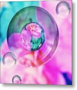 Bubble Roses Metal Print