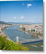 Budapest With Elisabeth Bridge Lovely View Metal Print