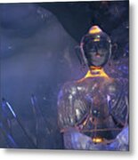 Buddha In Ice Metal Print