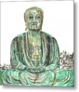 Buddha Of Kamakura Statue Metal Print