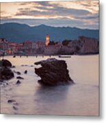 Budva Old Town Sunrise Metal Print