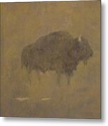 Buffalo In A Sandstorm Metal Print