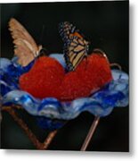 Butterfly Fruit Metal Print