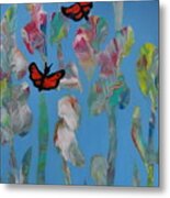 Butterfly Glads Metal Print