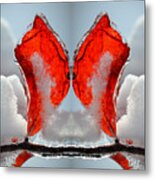 Butterfly In Ice Metal Print
