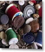 Buttons And Bobbins Metal Print