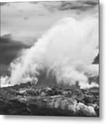 Bw Huge Wave Crashing On Tsitsikamma National Park South Africa Metal Print