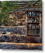 Cabin Window Metal Print