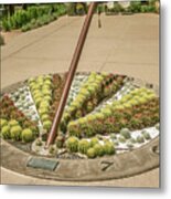 Cactus Sundial Metal Print