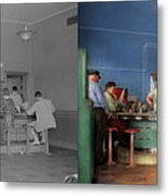 Cafe - The Half Way Point 1938 - Side By Side Metal Print