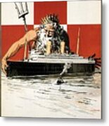 Canadian Pacific - Duchess Steamships - Poseidon - Retro Travel Poster - Vintage Poster Metal Print