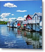 Canandaigua Boathouses Metal Print