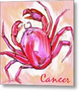 Cancer The Crab Metal Print