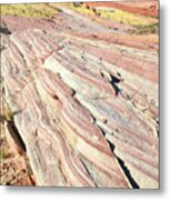 Candy Striped Sandstone In Valley Of Fire Metal Print
