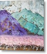 Canigou With Blooming Peach Trees Metal Print