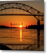 Cape Cod Canal Sunset Metal Print