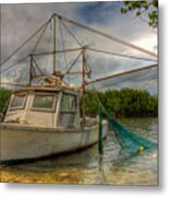 Card Sound Fishing Boat Metal Print