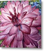 Carmine Dahlia Metal Print