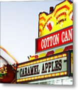 Carnival Concession Stand Sign And Ride Metal Print