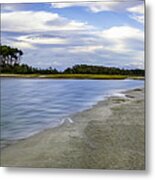 Carolina Inlet At Low Tide Metal Print