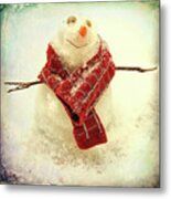 Carolina Snowman Metal Print