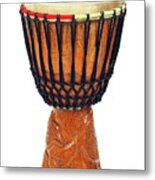 Carved African Djembe Drum Metal Print