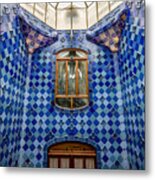 Casa Batllo Gaudi Patio Window Metal Print