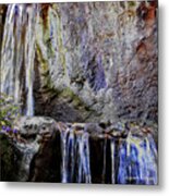 Cascading Water Solarized Metal Print
