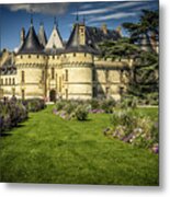 Castle Chaumont With Garden Metal Print