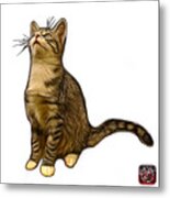 Cat Art - 3771 Wb Metal Print