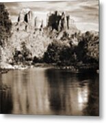 Cathedral Rock Reflection Metal Print