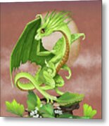 Celery Dragon Metal Print