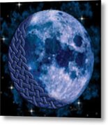 Celtic Blue Moon Metal Print