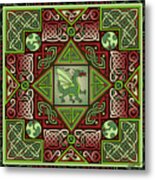 Celtic Dragon Labyrinth Metal Print