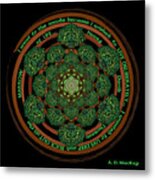 Celtic Tree Of Life Mandala Metal Print