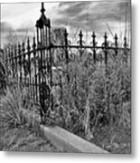 Cemetery Fence Post 1 Metal Print