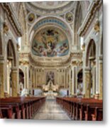 Center Aisle - Saint Mary Of The Angels - Chicago Metal Print