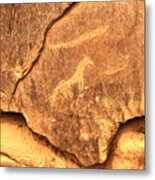 Chaco Horse Petroglyph Metal Print