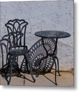 Chair And Table Metal Print