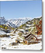 Chalets Laval - French Alps Metal Print