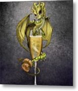 Champagne Dragon Metal Print