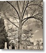 Chapman Summers Cemetery Newberry Sc Vertical Black And White Metal Print