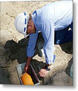 Checking Seismometer Metal Print