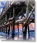 Cherry Grove Pier Metal Print